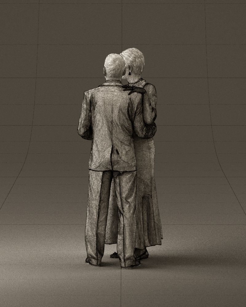 001001 pieces in white and gray suit and dress 3D model_31