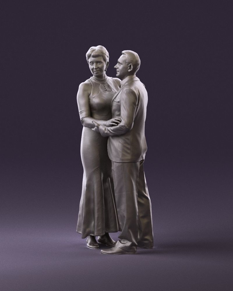 001001 pieces in white and gray suit and dress 3D model_21