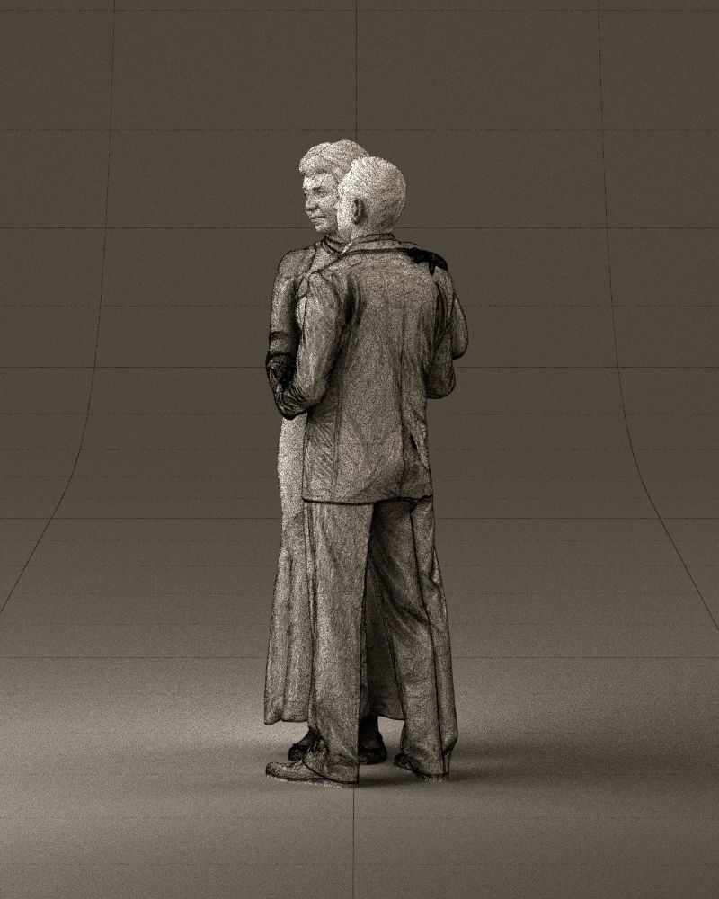 001001 pieces in white and gray suit and dress 3D model_32