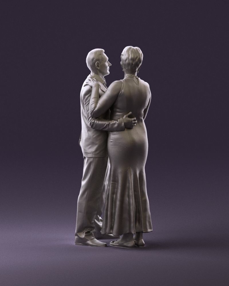 001001 pieces in white and gray suit and dress 3D model_17