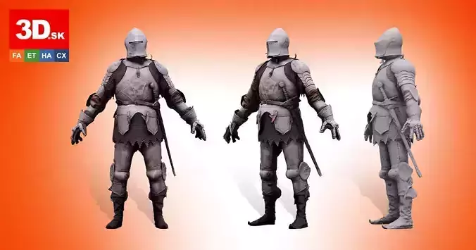 A Pose Raw Body Scan Sigvid Medieval Knight