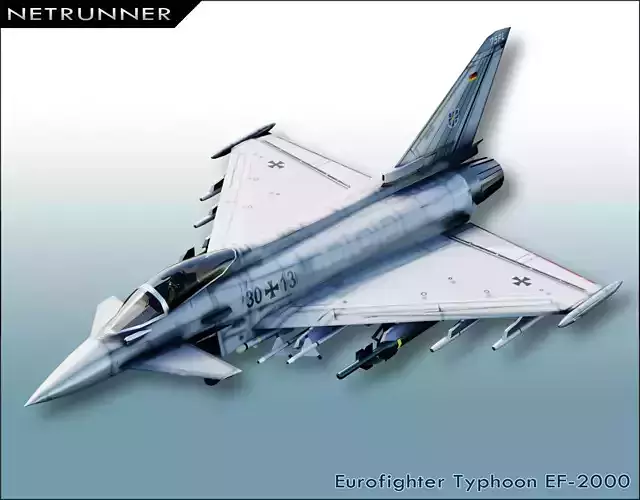 Eurofighter Typhoon EF-2000 Low-poly 3D model