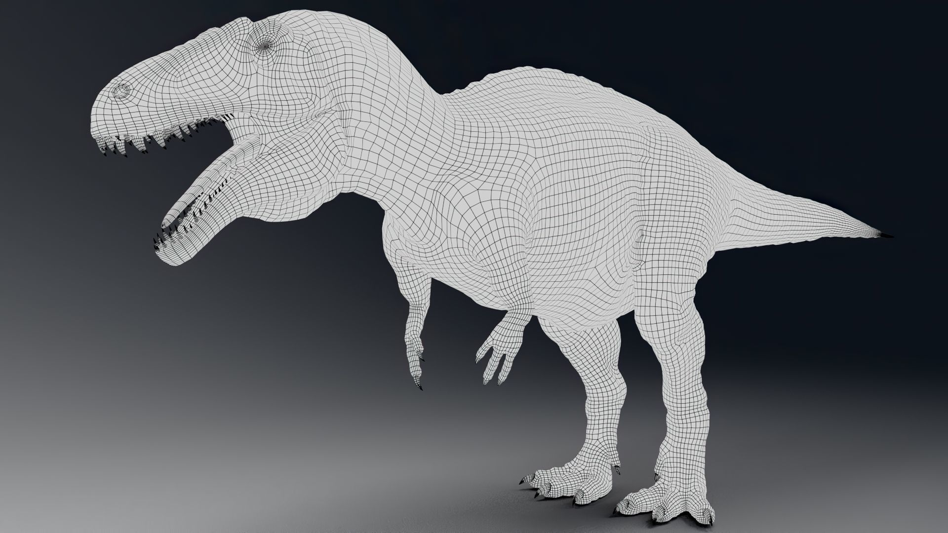 Dinosaur Acrocanthosaurus  Real Dinosaurs Series Low-poly 3D model_23