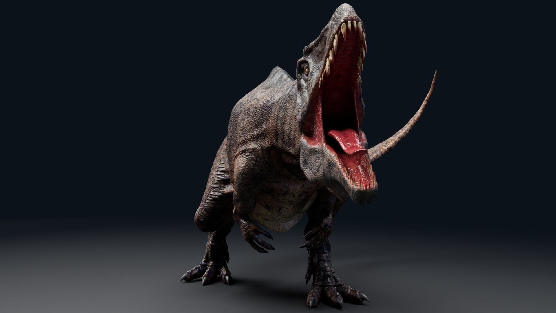 Dinosaur Acrocanthosaurus  Real Dinosaurs Series Low-poly 3D model_15