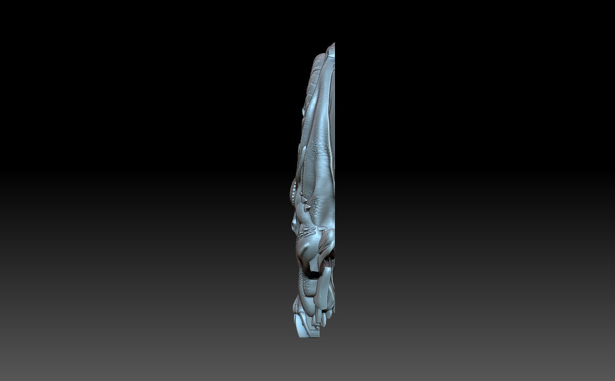 Skull in the form of a dragon 3D print model_3