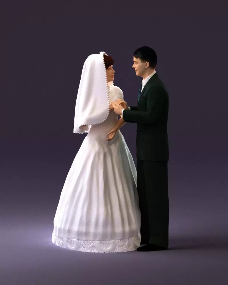 001006 wedding pieces looking on each other 3D model_0