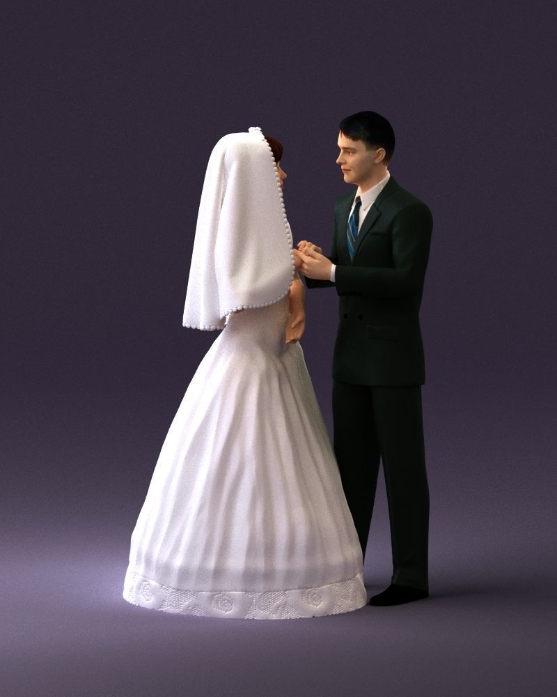 001006 wedding pieces looking on each other 3D Print Ready 3D print model_14