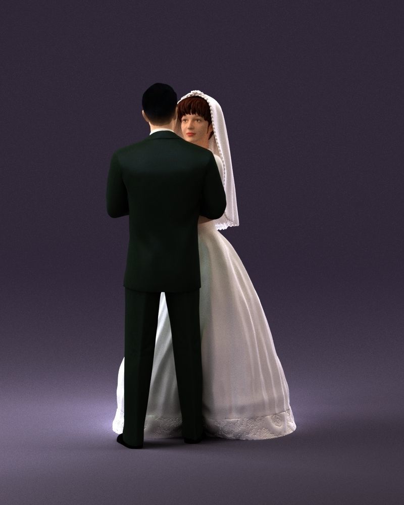 001006 wedding pieces looking on each other 3D Print Ready 3D print model_20