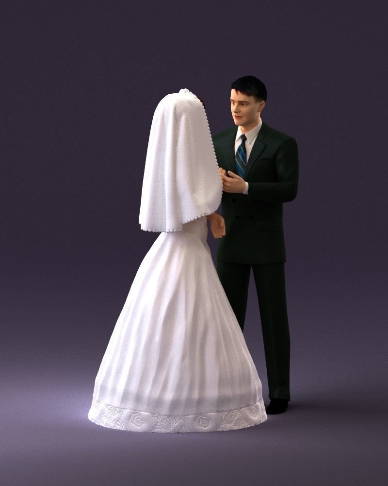 001006 wedding pieces looking on each other 3D Print Ready 3D print model_15