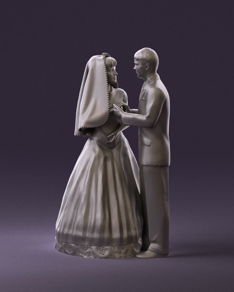 001006 wedding pieces looking on each other 3D Print Ready 3D print model_11