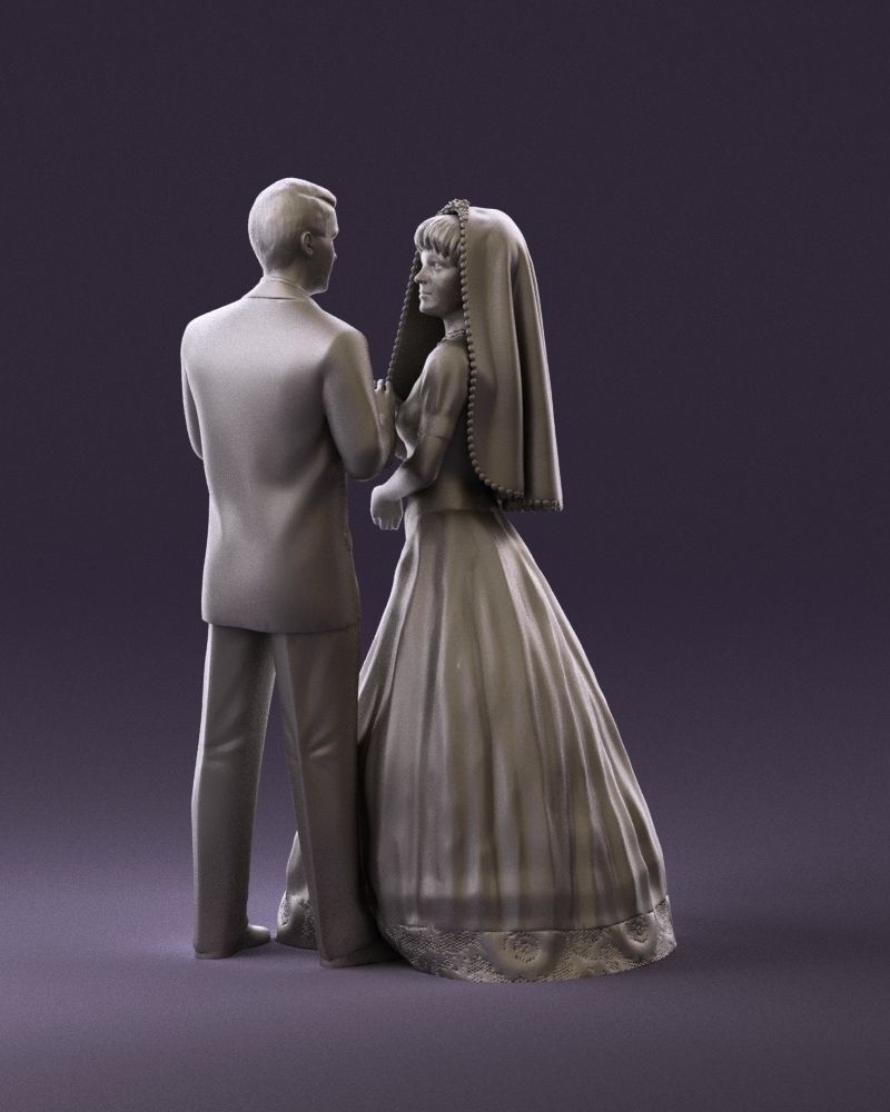 001006 wedding pieces looking on each other 3D Print Ready 3D print model_7