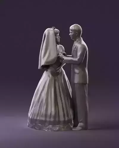 001006 wedding pieces looking on each other 3D Print Ready