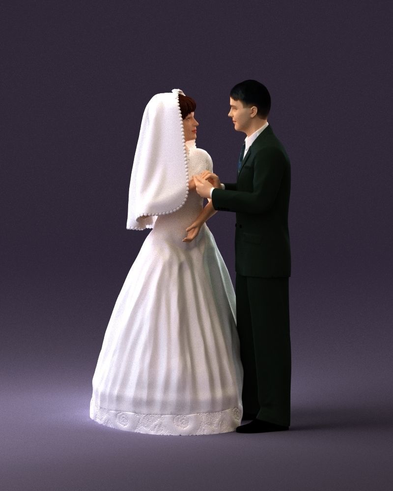 001006 wedding pieces looking on each other 3D Print Ready 3D print model_12