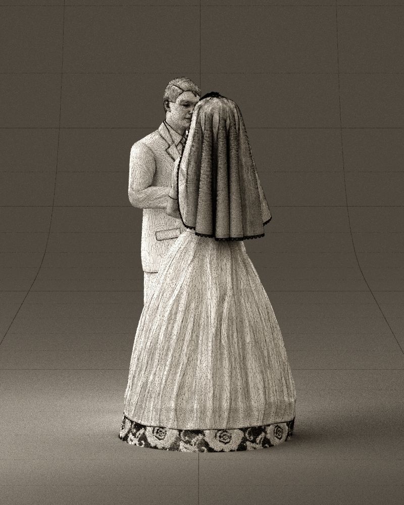 001006 wedding pieces looking on each other 3D Print Ready 3D print model_29