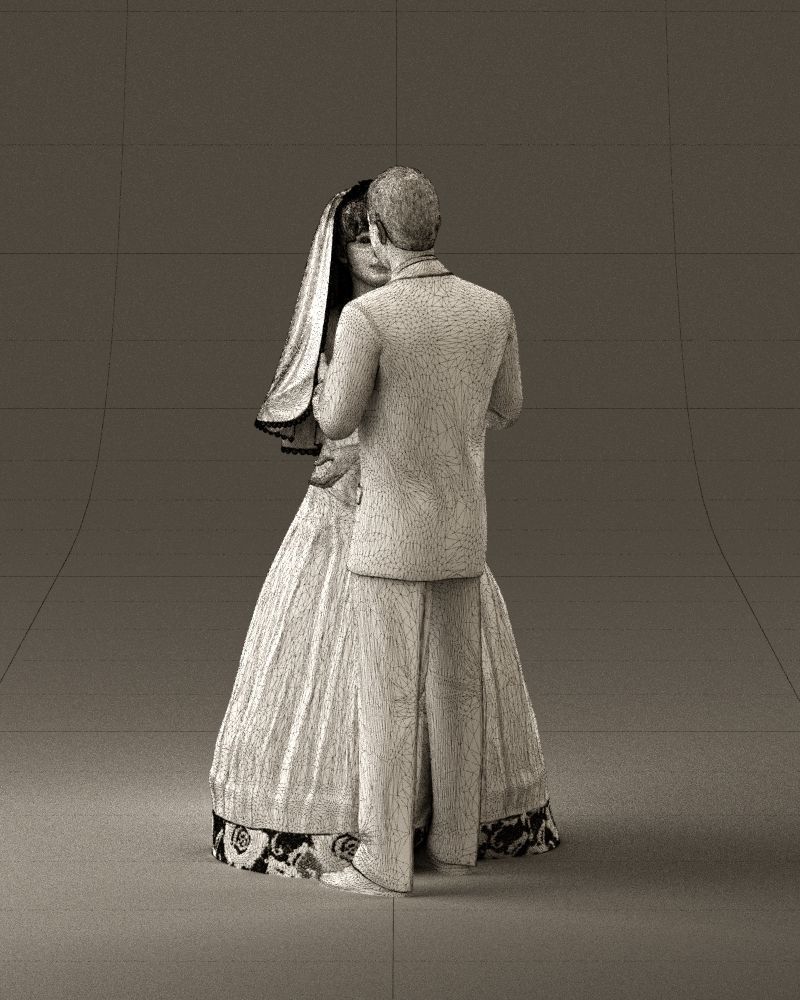 001006 wedding pieces looking on each other 3D Print Ready 3D print model_33