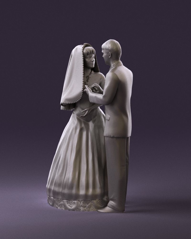 001006 wedding pieces looking on each other 3D Print Ready 3D print model_10