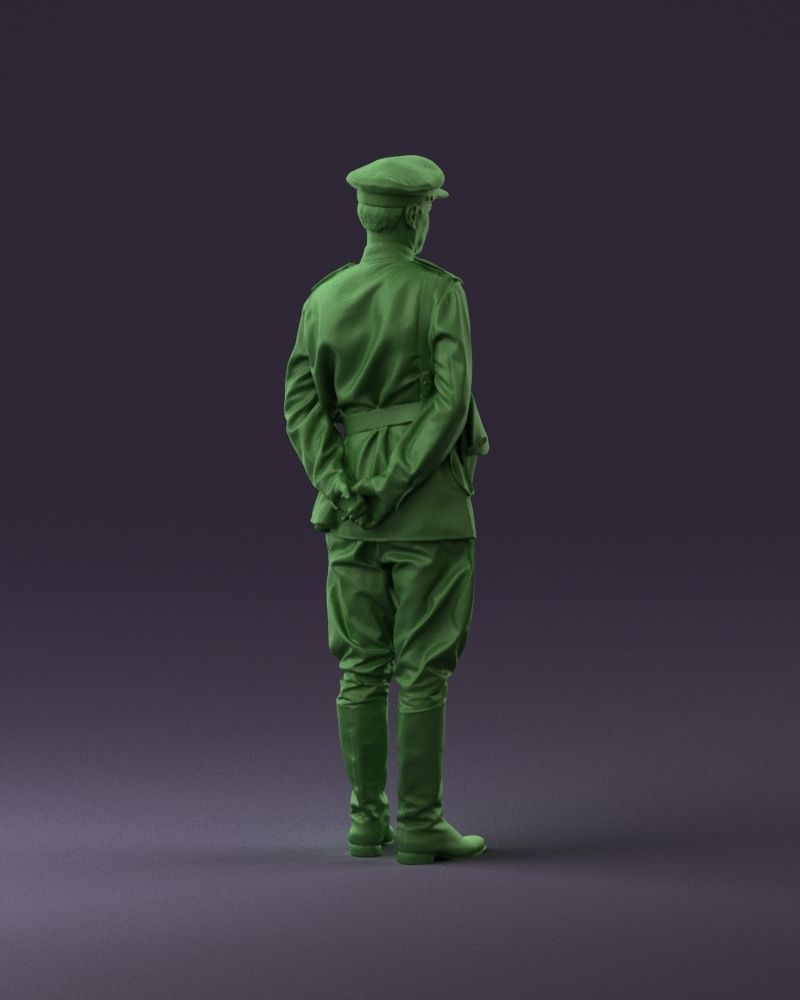 001007 man in officer uniform 3D Print Ready 3D print model_17