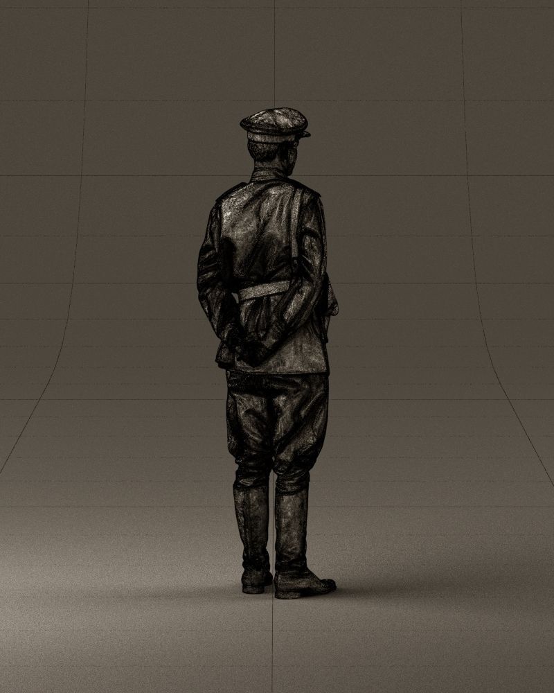 001007 man in officer uniform 3D Print Ready 3D print model_29
