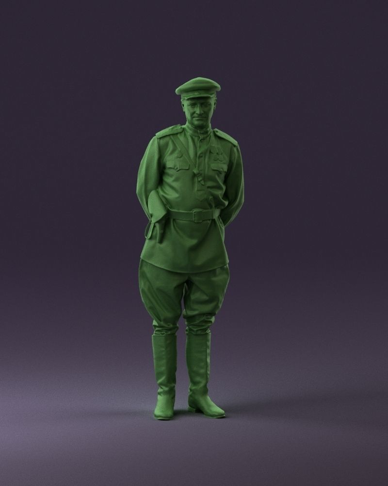 001007 man in officer uniform 3D Print Ready 3D print model_12