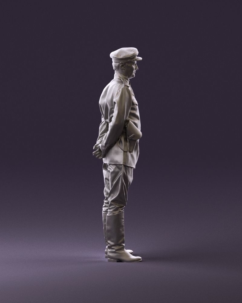 001007 man in officer uniform 3D Print Ready 3D print model_4