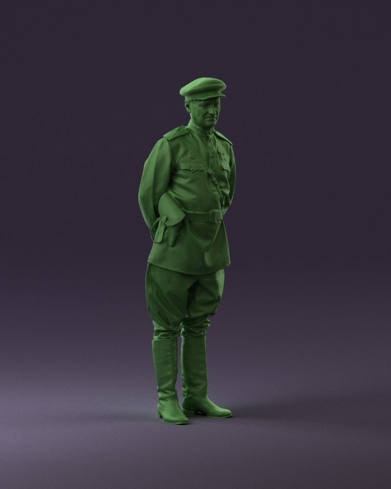 001007 man in officer uniform 3D Print Ready 3D print model_14