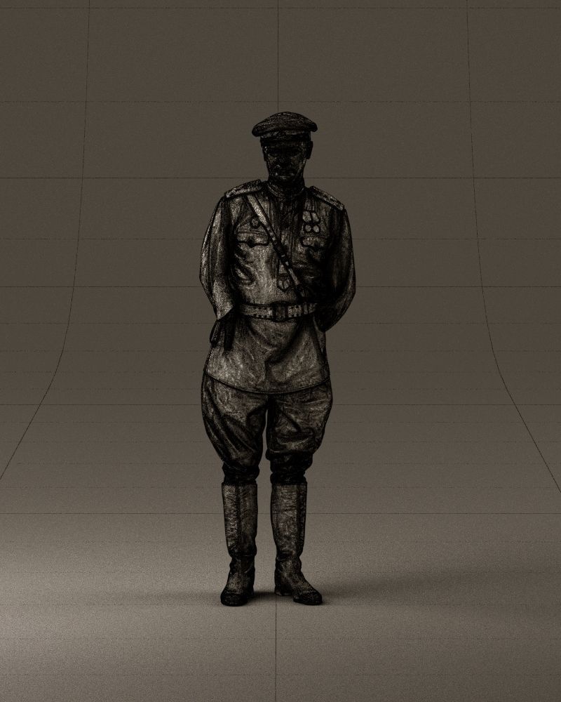 001007 man in officer uniform 3D Print Ready 3D print model_35