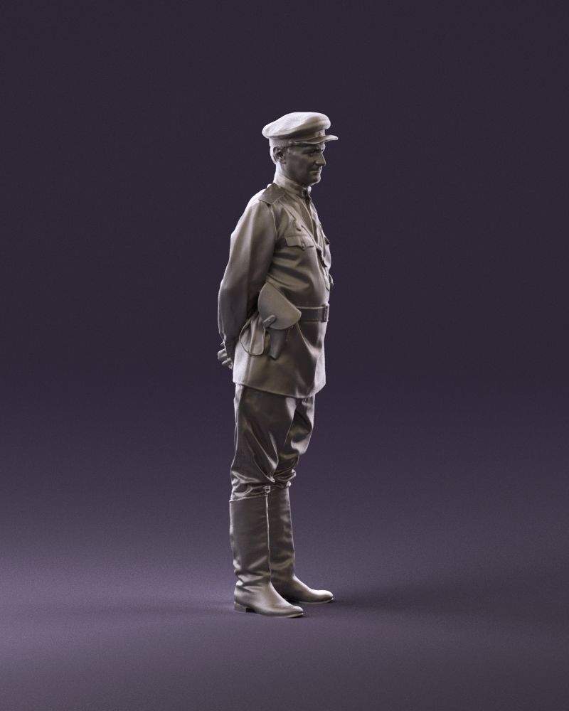 001007 man in officer uniform 3D Print Ready 3D print model_3