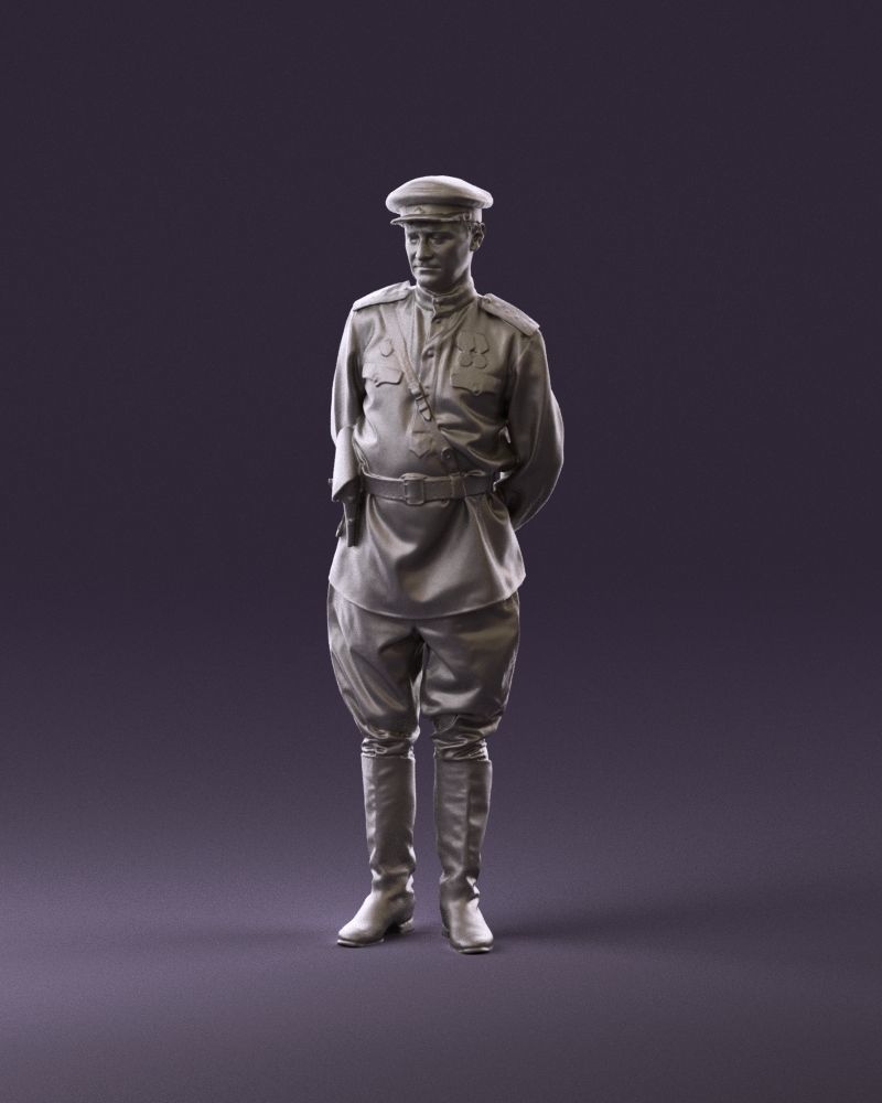001007 man in officer uniform 3D Print Ready 3D print model_10