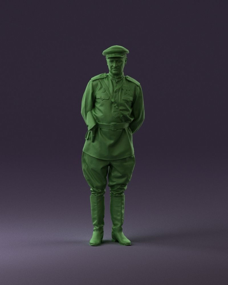 001007 man in officer uniform 3D Print Ready 3D print model_23