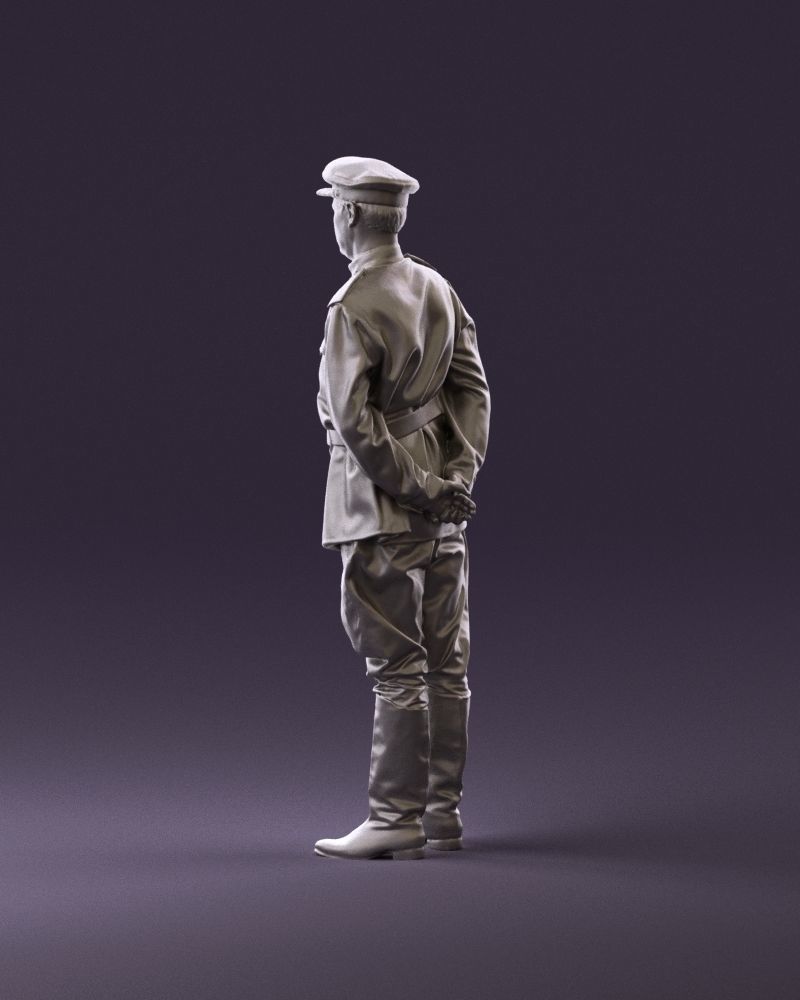 001007 man in officer uniform 3D Print Ready 3D print model_7