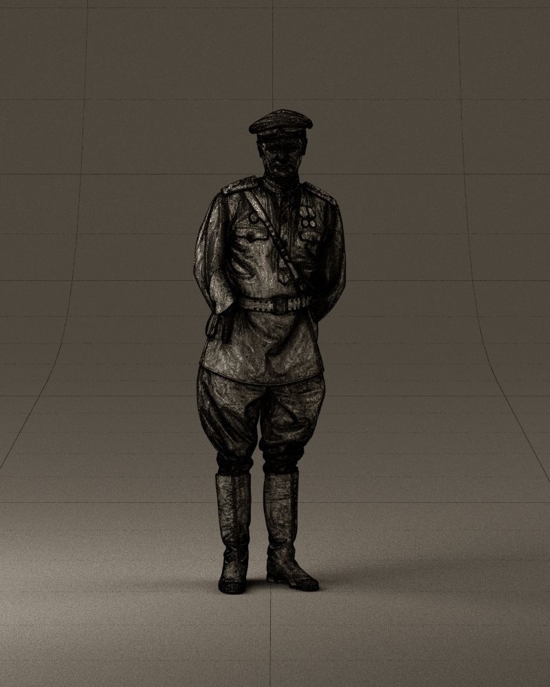 001007 man in officer uniform 3D Print Ready 3D print model_24