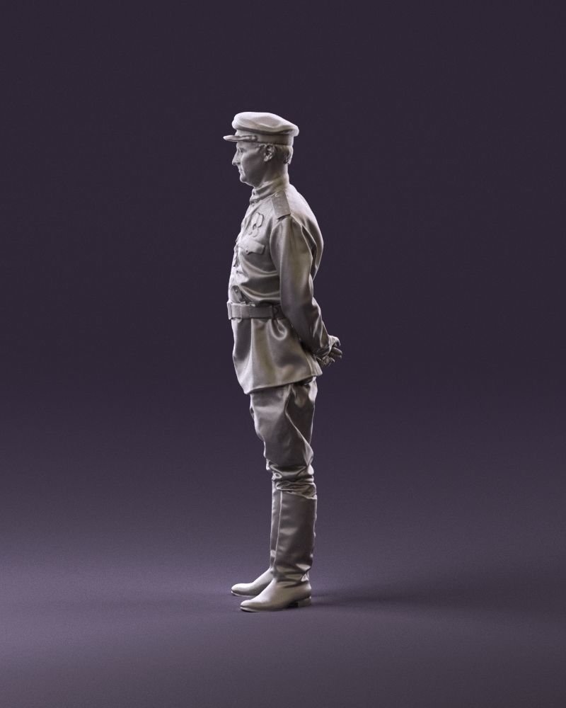 001007 man in officer uniform 3D Print Ready 3D print model_8