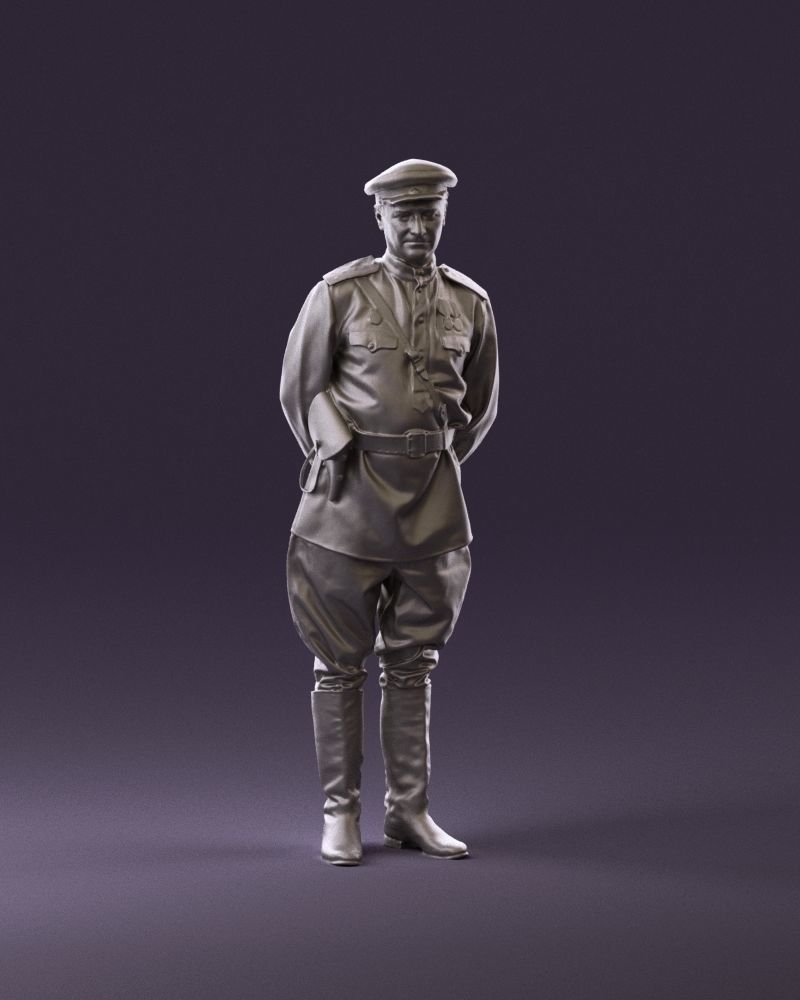 001007 man in officer uniform 3D Print Ready 3D print model_1