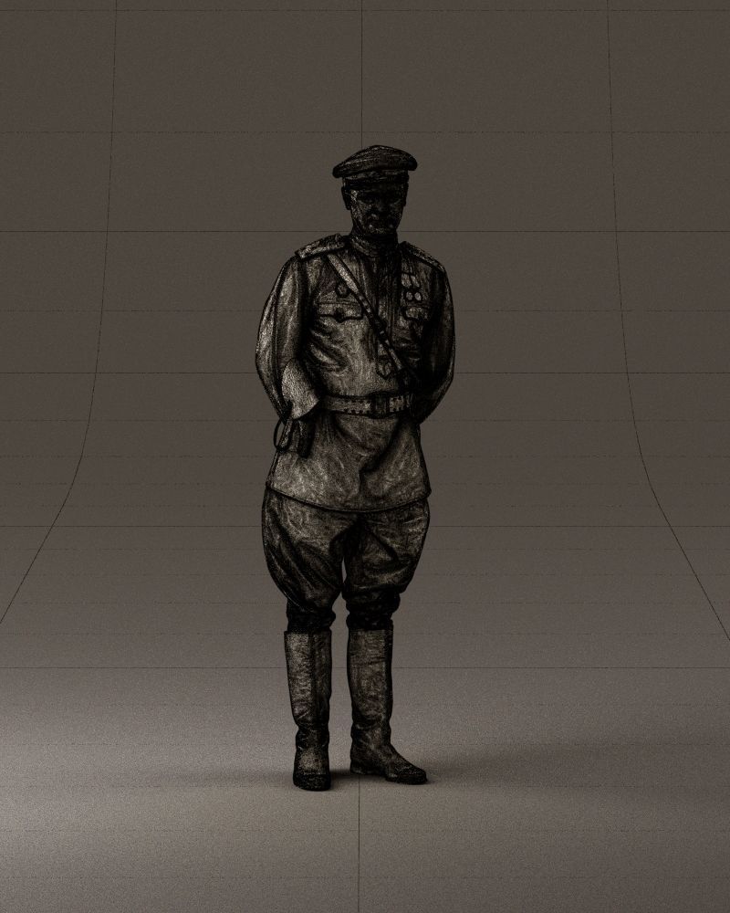 001007 man in officer uniform 3D Print Ready 3D print model_25