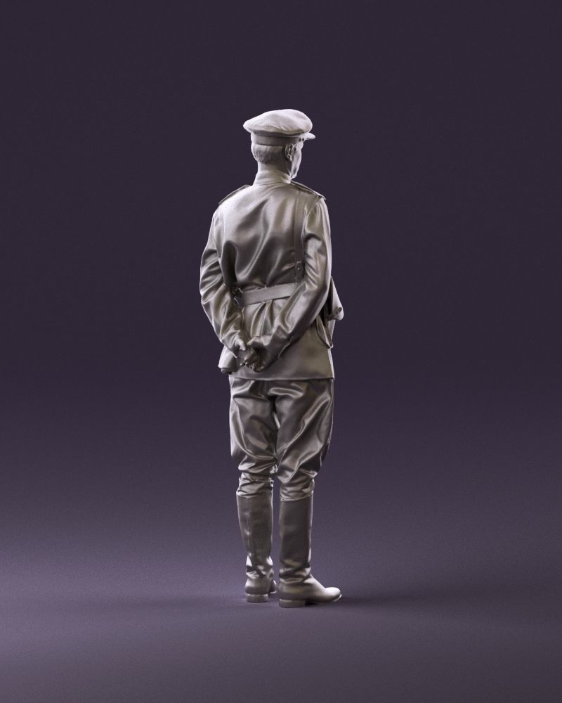 001007 man in officer uniform 3D Print Ready 3D print model_5