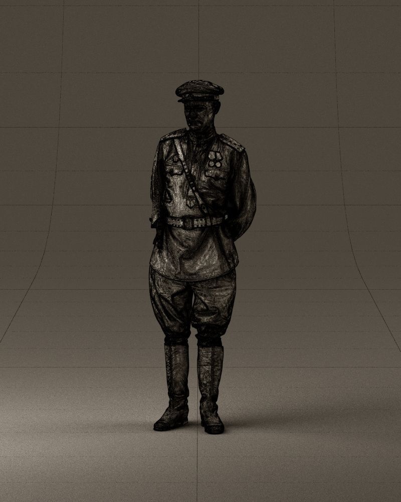 001007 man in officer uniform 3D Print Ready 3D print model_34