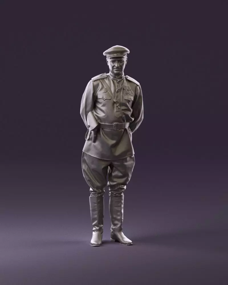 001007 man in officer uniform 3D Print Ready 3D print model_0
