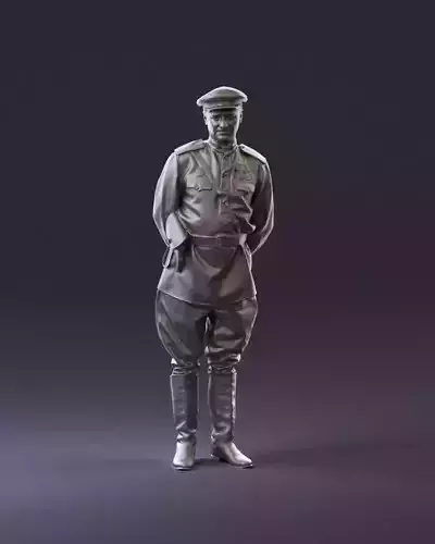 001007 man in  officer uniform 3D Print Ready 3D print model