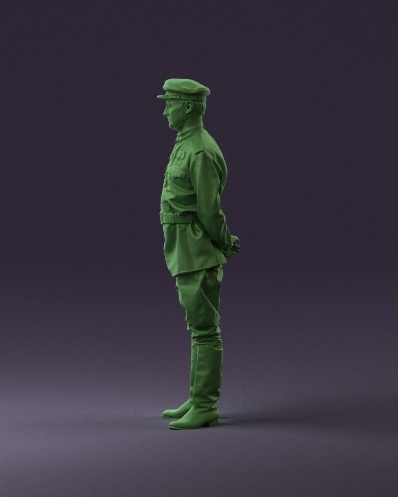 001007 man in officer uniform 3D Print Ready 3D print model_20