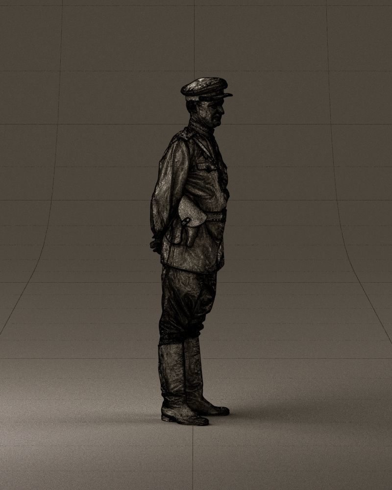 001007 man in officer uniform 3D Print Ready 3D print model_27