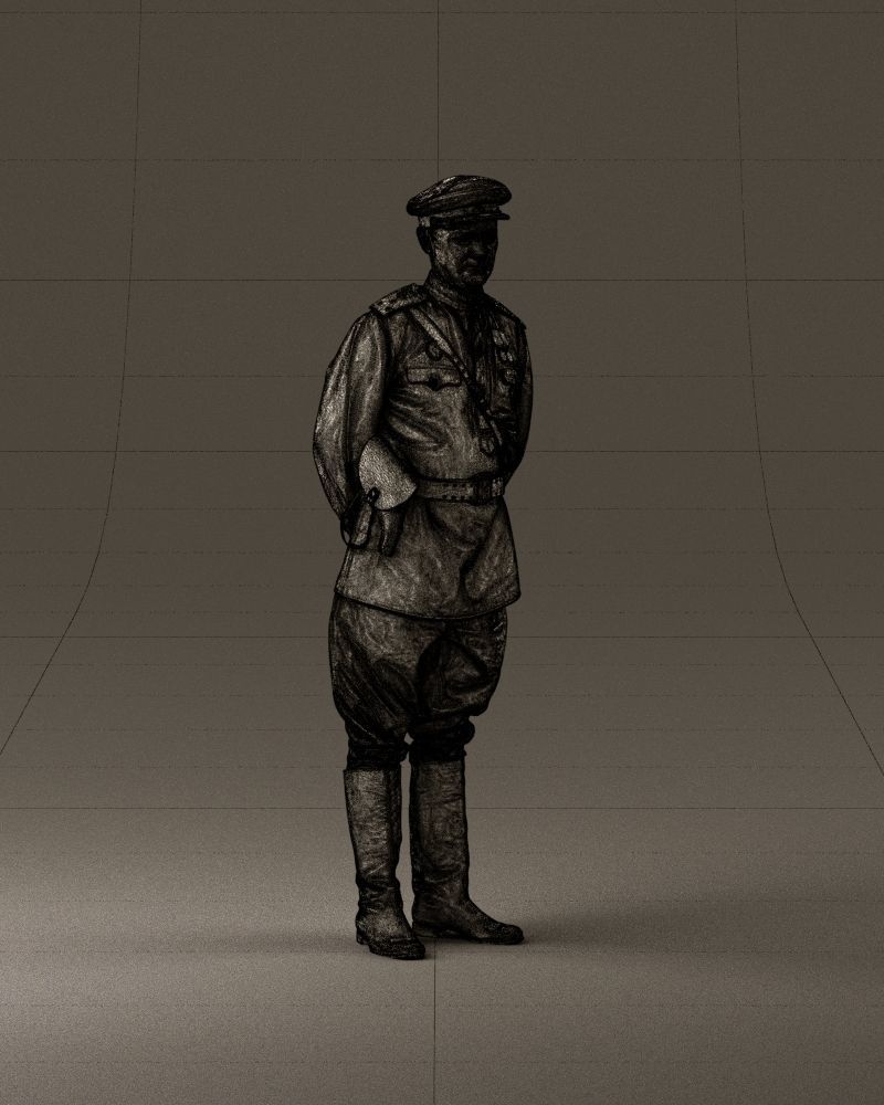 001007 man in officer uniform 3D Print Ready 3D print model_26