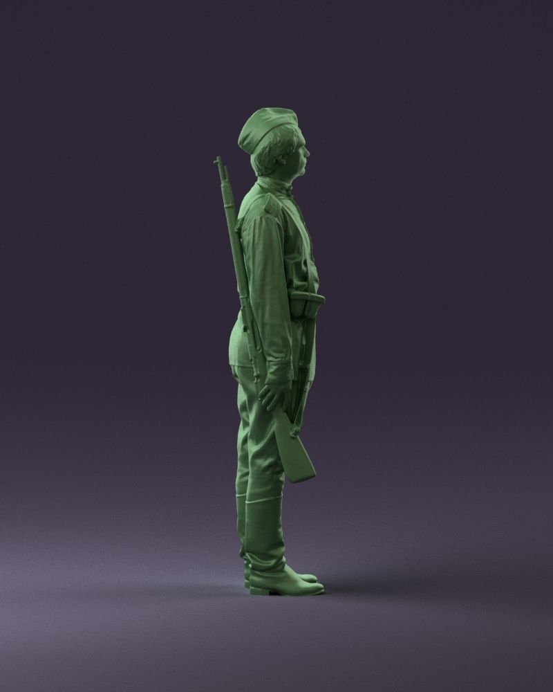 001008 man in soldier uniform sniper rifle 3D Print Ready 3D print model_16
