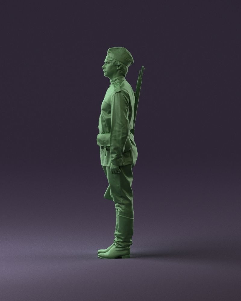 001008 man in soldier uniform sniper rifle 3D Print Ready 3D print model_20