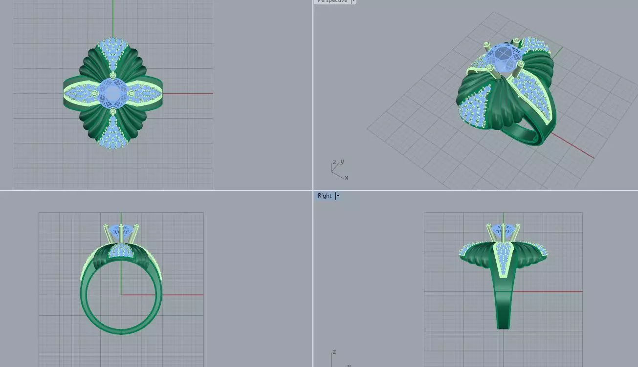 women ring 3D model_0