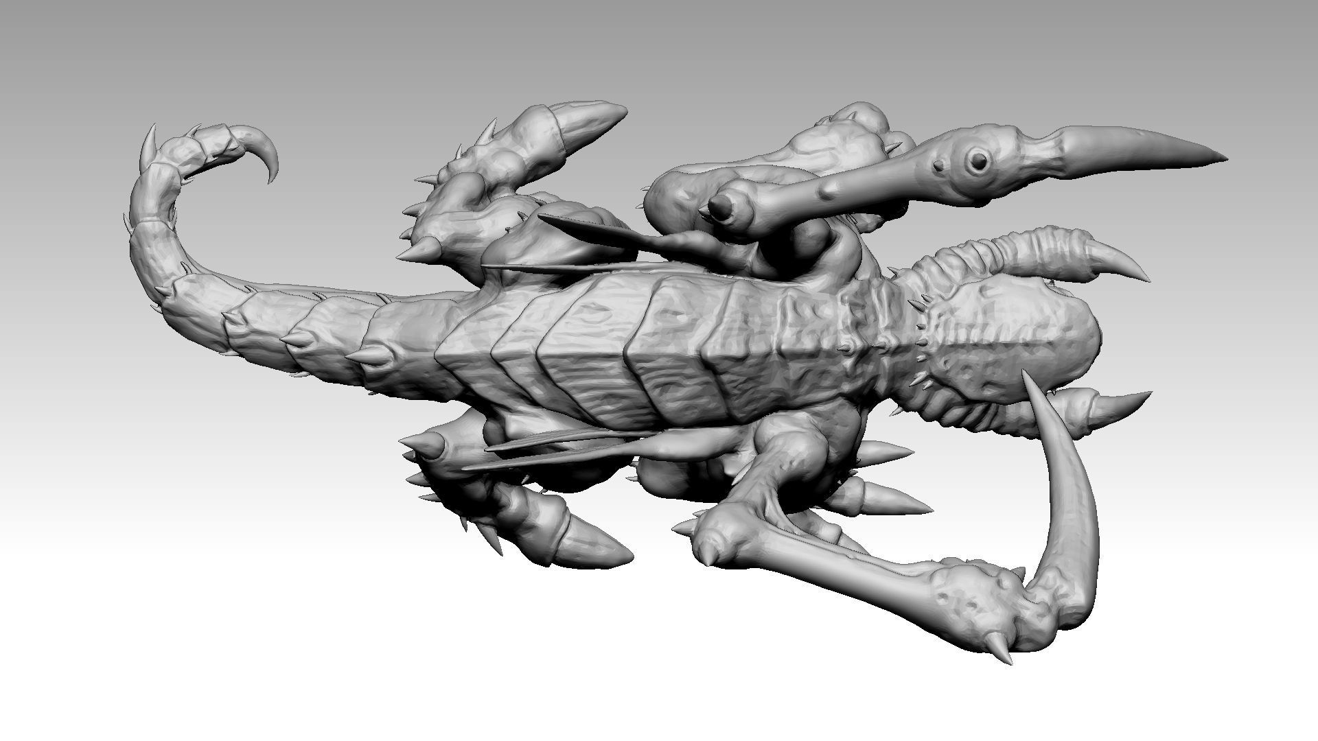 Zergling 3d print model humanoid creature with arms and legs 3D print model_5