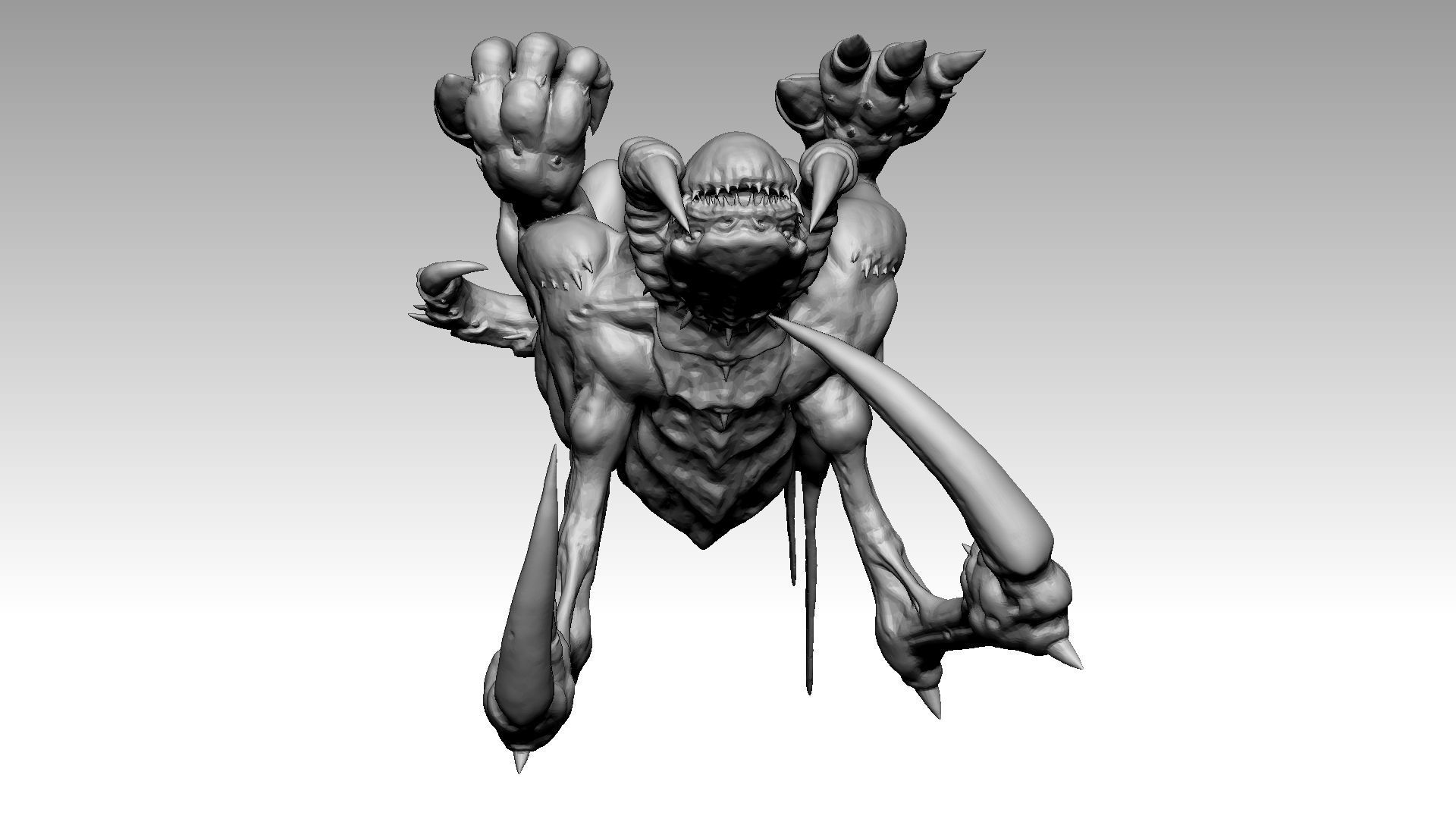 Zergling 3d print model humanoid creature with arms and legs 3D print model_1