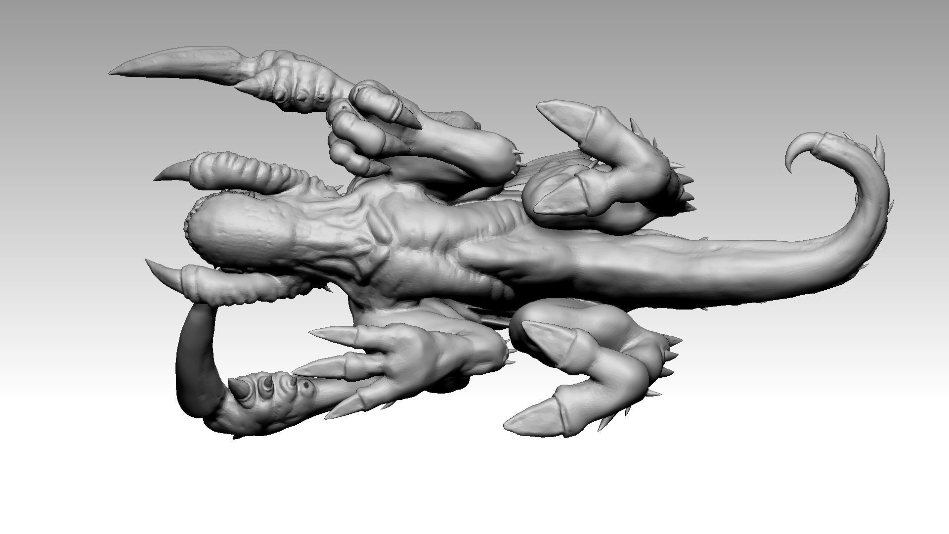 Zergling 3d print model humanoid creature with arms and legs 3D print model_4