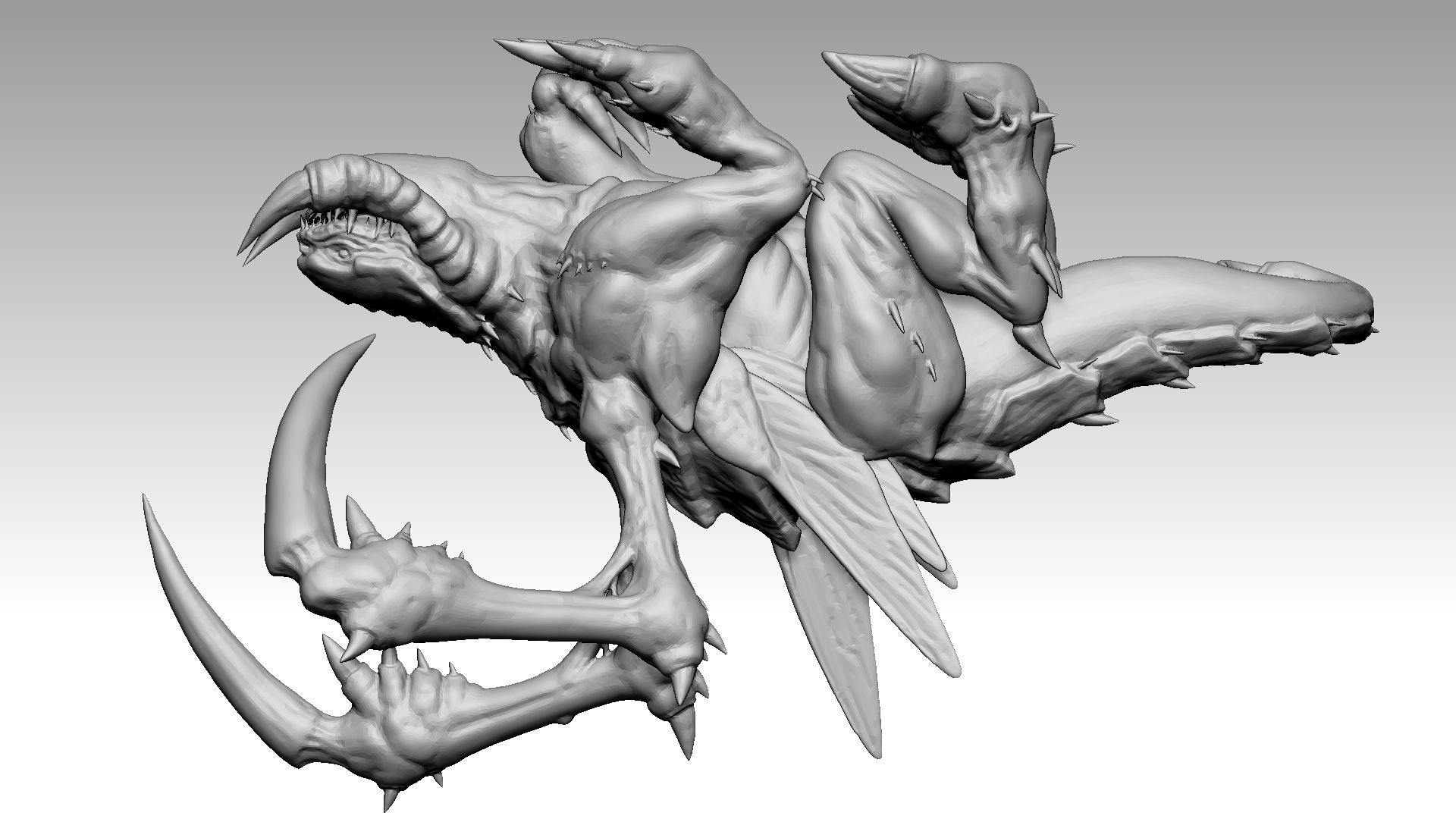 Zergling 3d print model humanoid creature with arms and legs 3D print model_2