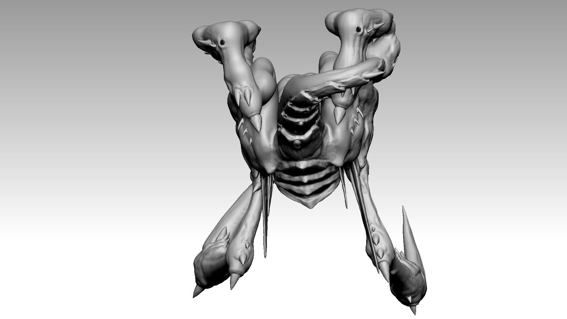 Zergling 3d print model humanoid creature with arms and legs 3D print model_3