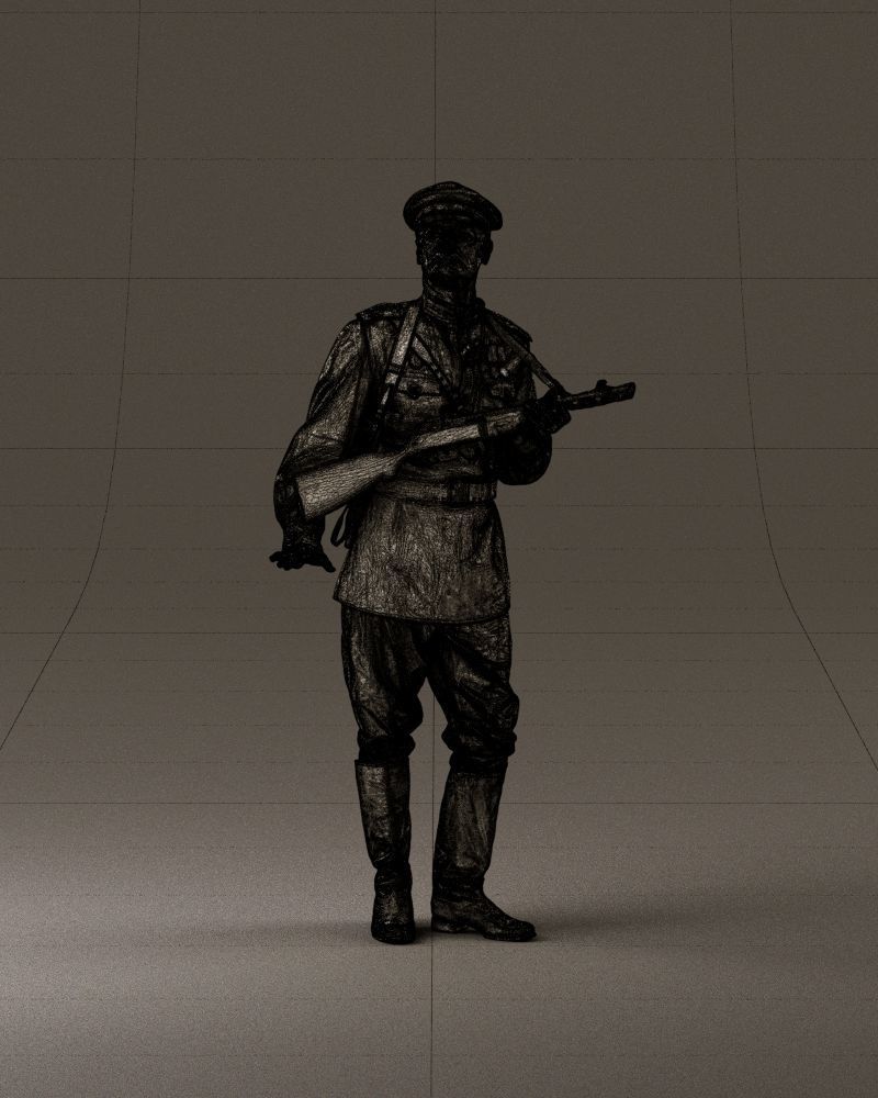 001010 man in soviet officer suit with ppsh 3D model_25
